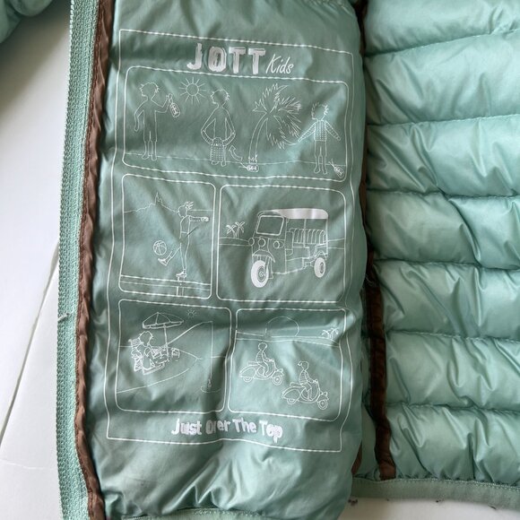 JOTT Kids Hugo Down Jacket Size 10-12 Mint Green - Picture 7 of 10